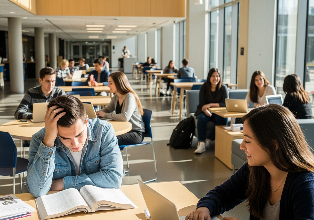 University students on campus