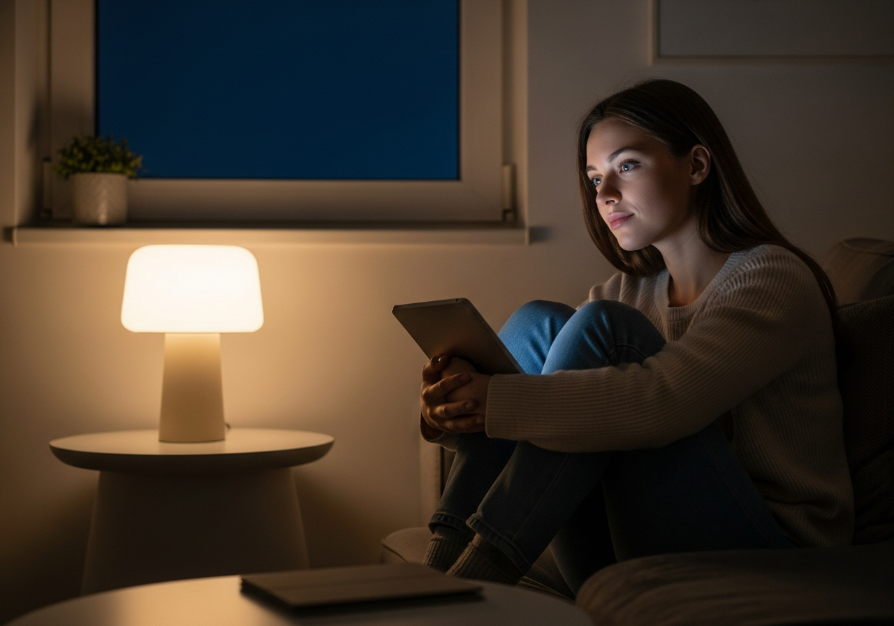 Person in a quiet moment of reflection, feeling supported